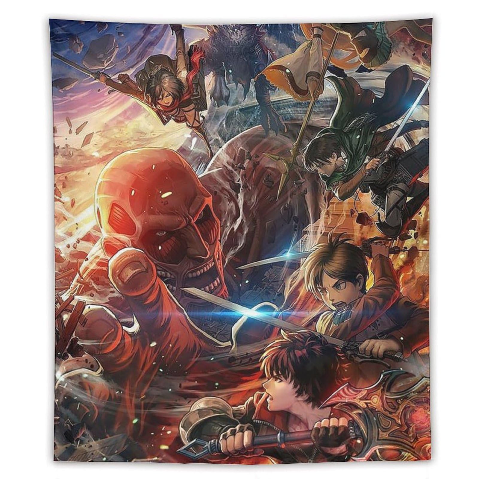 Amazon.co.jp: 進撃の巨人 タペストリー - 寝室の壁アート装飾